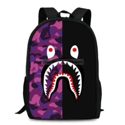 Leopard Print Shark Backpack - 17013