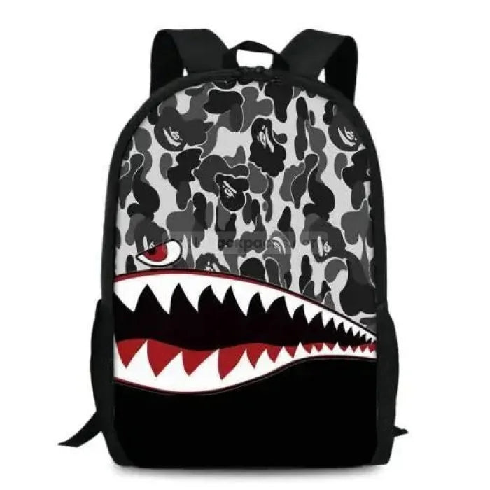 Leopard Print Shark Backpack - 17015