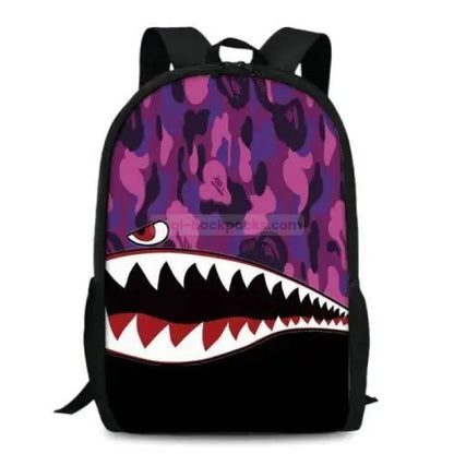 Leopard Print Shark Backpack - 17017