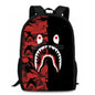 Leopard Print Shark Backpack - 17019