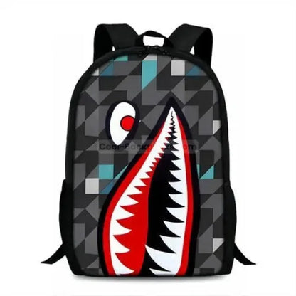 Leopard Print Shark Backpack - 17020