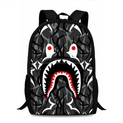 Leopard Print Shark Backpack - 17026