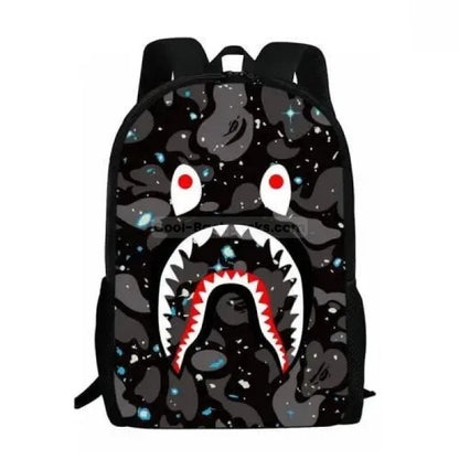 Leopard Print Shark Backpack - 17028