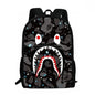 Leopard Print Shark Backpack - 17028