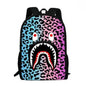 Leopard Print Shark Backpack - 17029