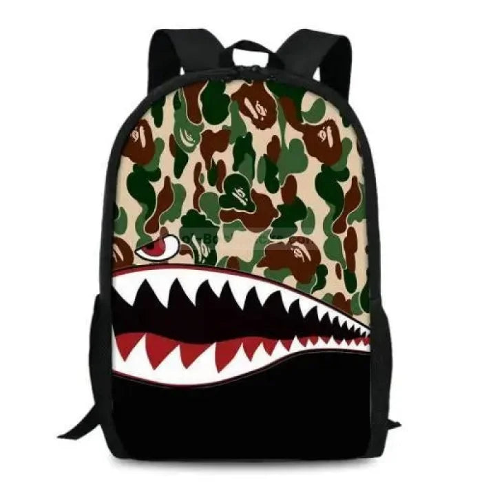 Leopard Print Shark Backpack