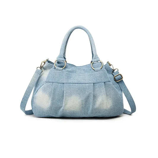 Light Blue Messenger Bag - Blue