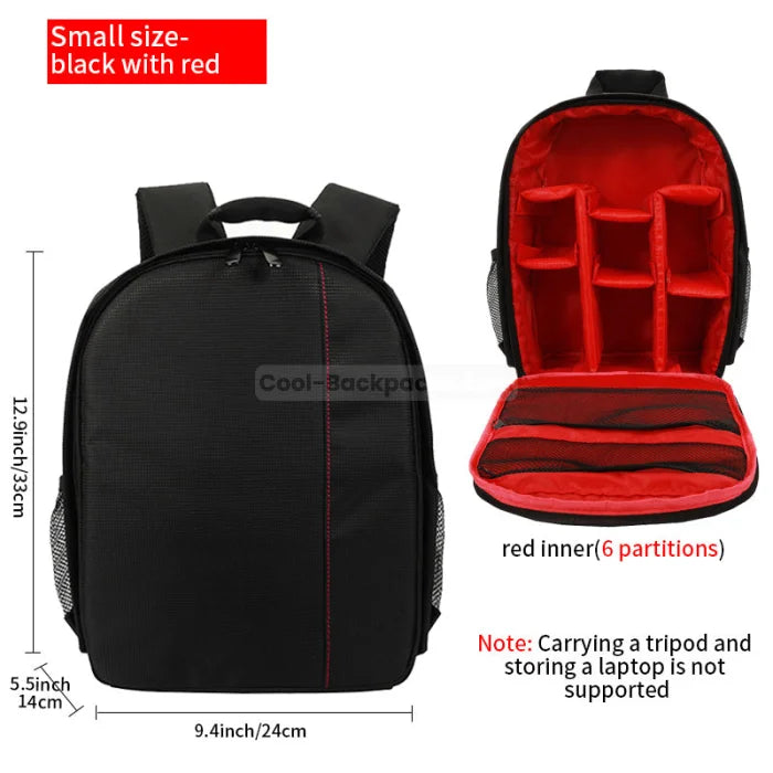 Lightweight Camera Backpack - Red / Small