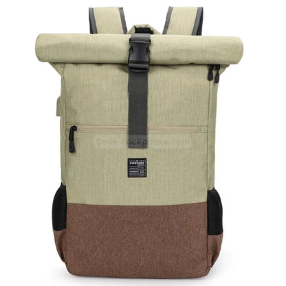 Lightweight Roll Top Backpack - Grey