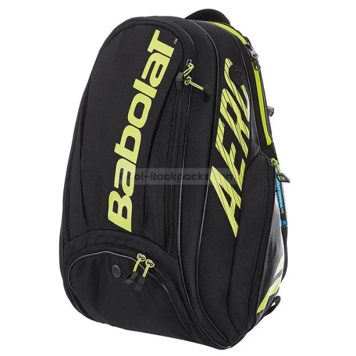 Luxury Tennis Backpack - Black yellow