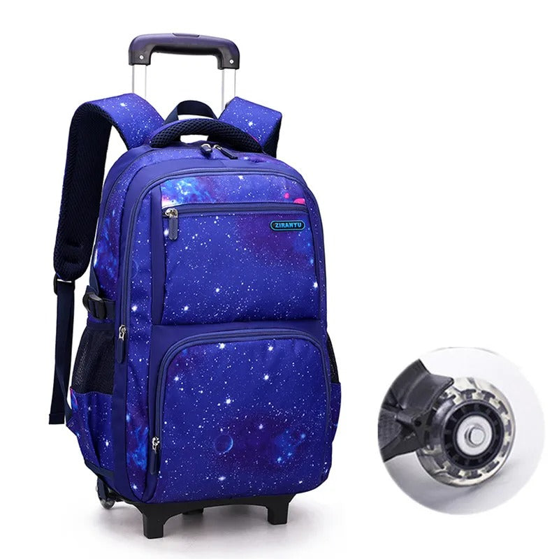 Blue Rolling Backpack