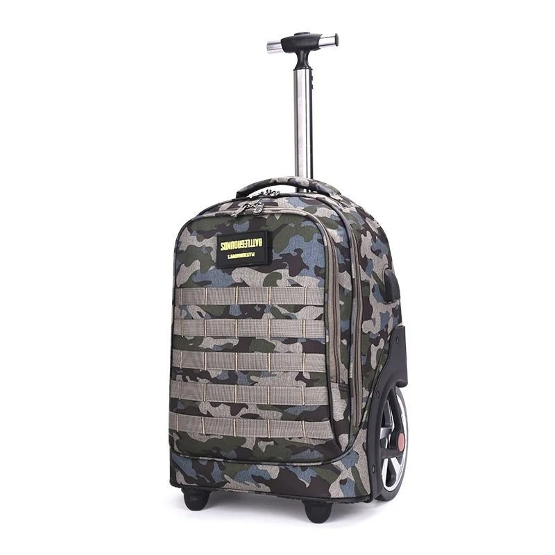 Camouflage Rolling Backpack
