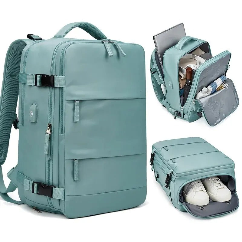 Mint Green Rolling Backpack