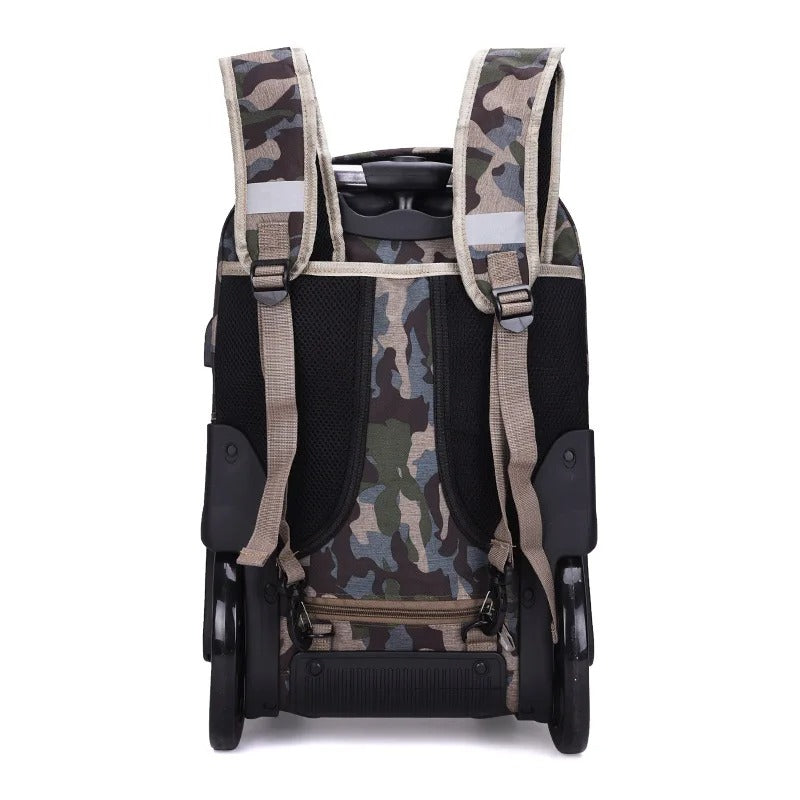 Camouflage Rolling Backpack