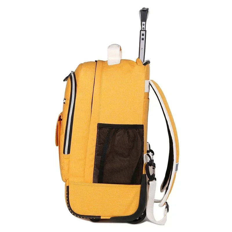 Yellow Rolling Backpack