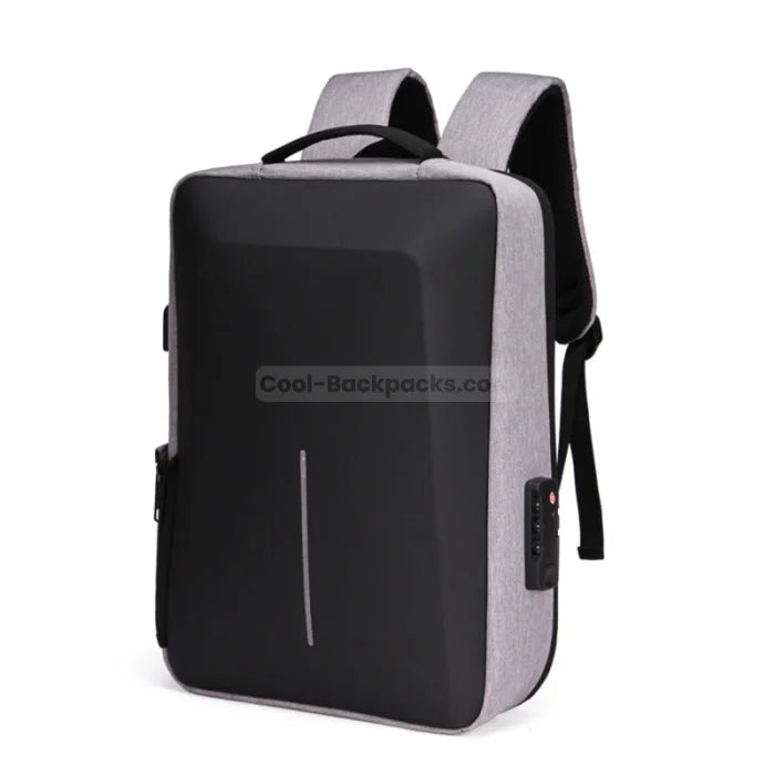 Men Hard Shell Backpack - Gray