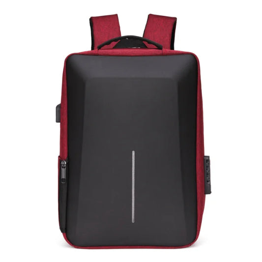 Men Hard Shell Backpack - Red