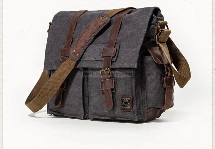 Mens Canvas Messenger Bag