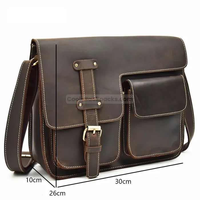 Men’s Crossbody Leather Messenger Bag