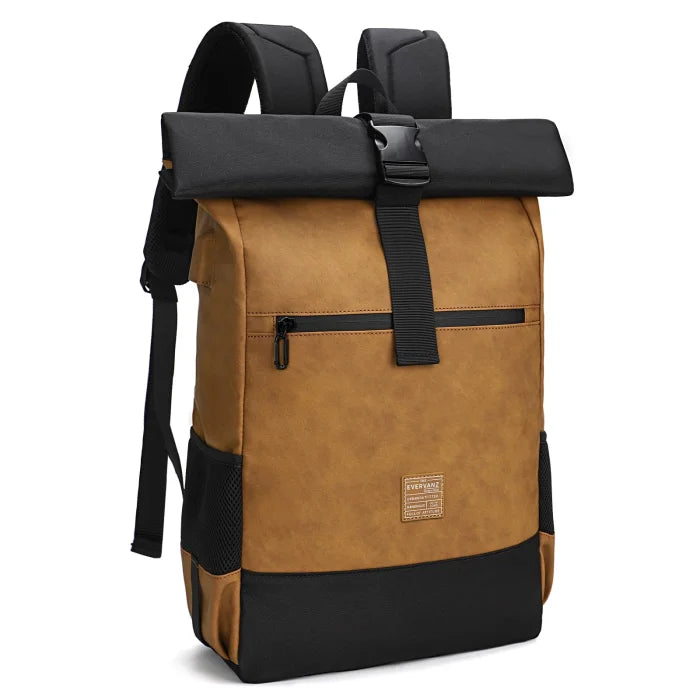 Mens Roll Top Backpack - Yellow