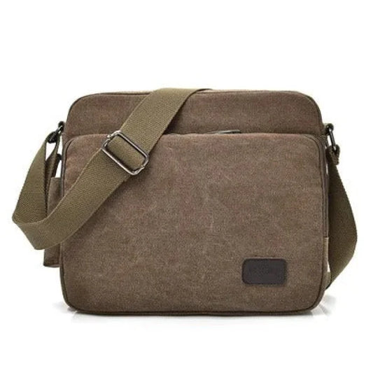 Mens Travel Messenger Bag - coffee