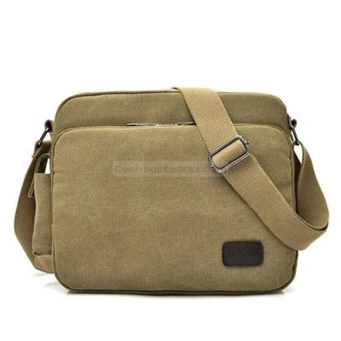 Mens Travel Messenger Bag - khaki