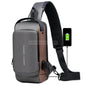 Messenger Bag with Charger - Gray