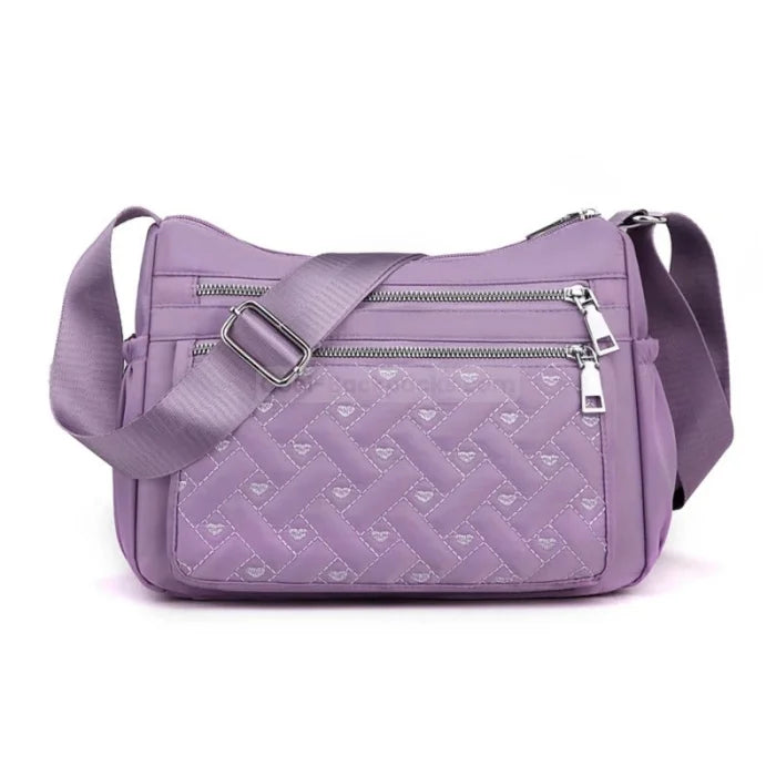 Messenger Bag with Strap - Purple