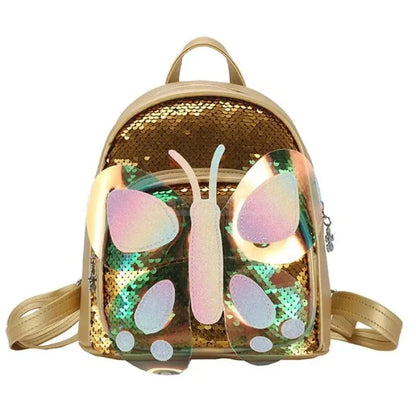 Mini Butterfly Backpack - Gold