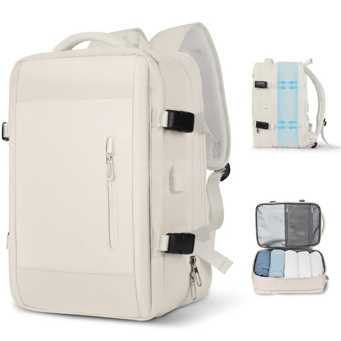 Minimalist Work Backpack - Beige