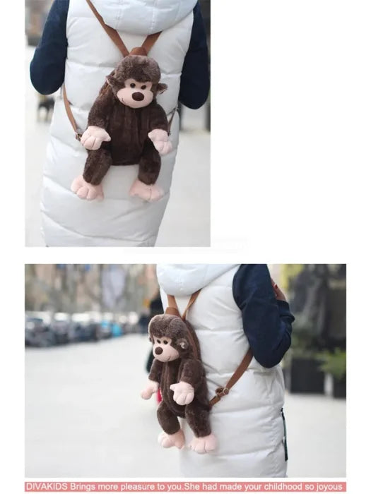 Monkey Plush Backpack - 38Cm