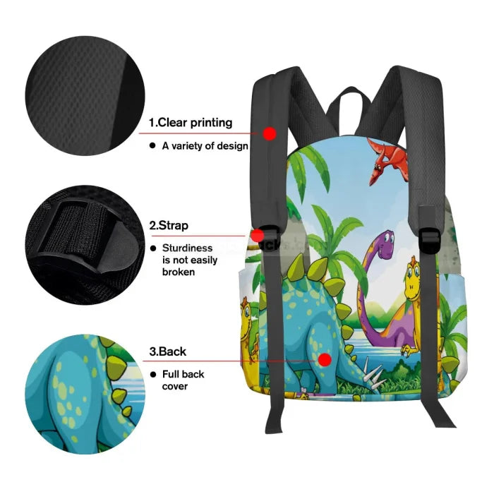 Monogram Dinosaur Backpack - 40x30x17CM