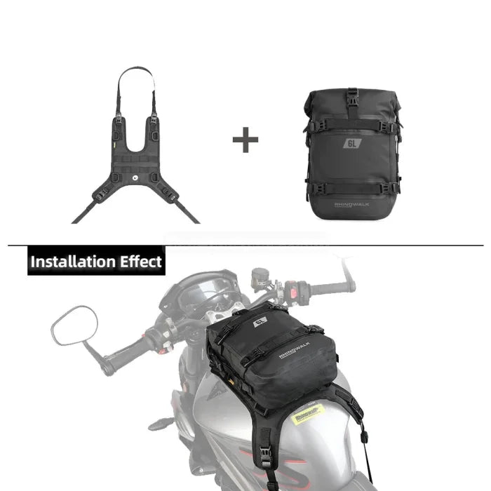 Motorcycle Side Bags - Black / Bag + support