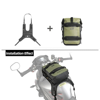 Motorcycle Side Bags - Green / Bag + support