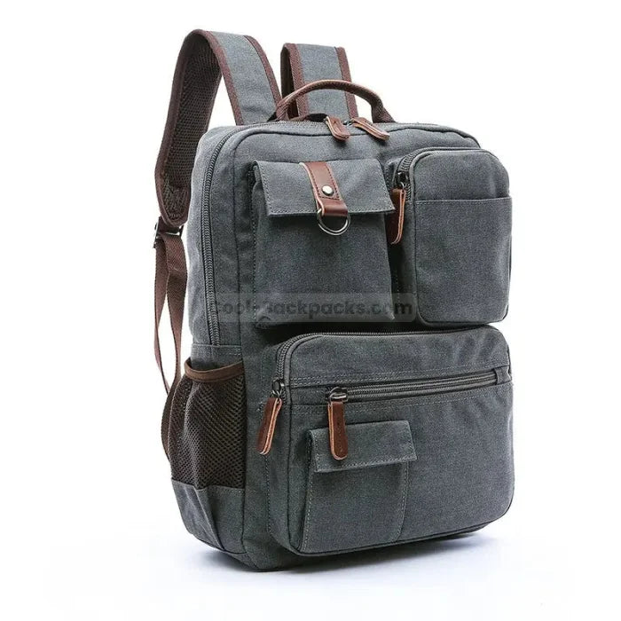 Multi Pocket Rucksack - Gray