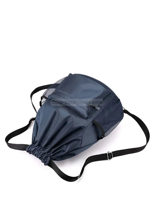 Navy Blue Drawstring Backpack - Navy