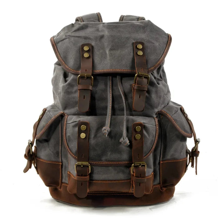 Navy Rucksack - Gray