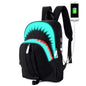 Neon Shark Backpack - Black