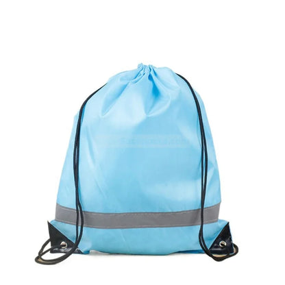 Nylon Drawstring Backpack - Sky Blue