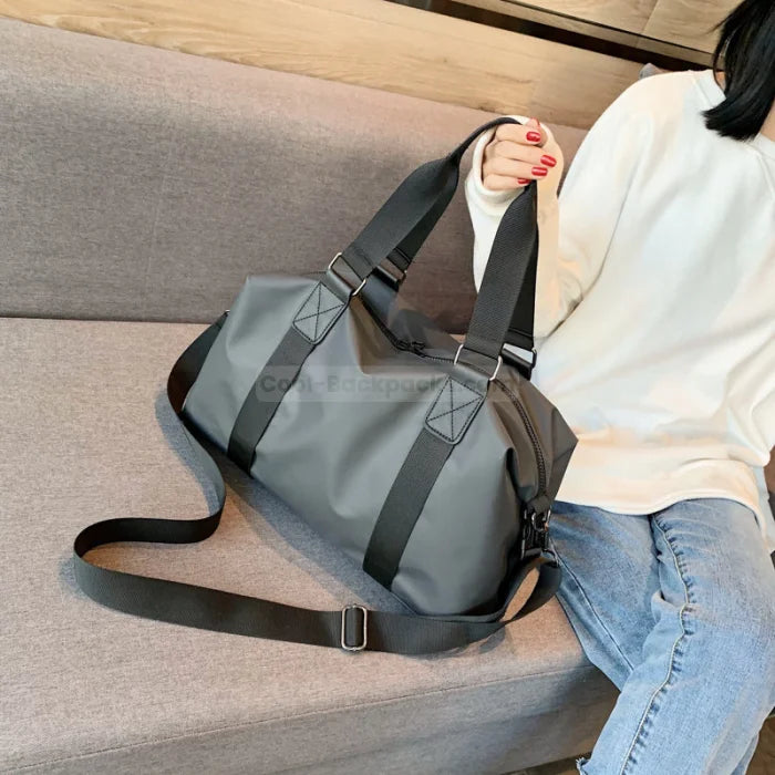 Nylon Duffel Bag - Gray