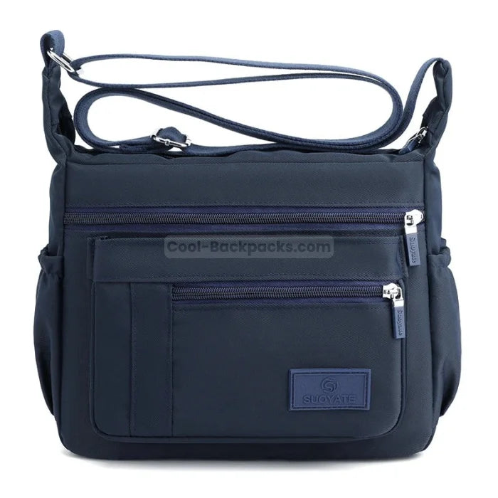 Nylon Messenger Bag - Deep Blue