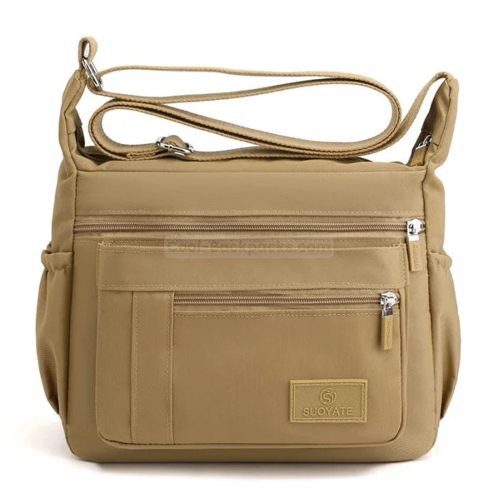 Nylon Messenger Bag - Khaki