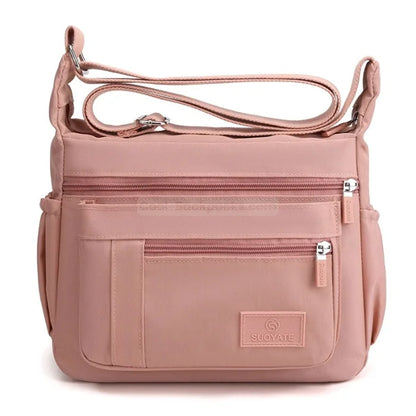 Nylon Messenger Bag - Pink