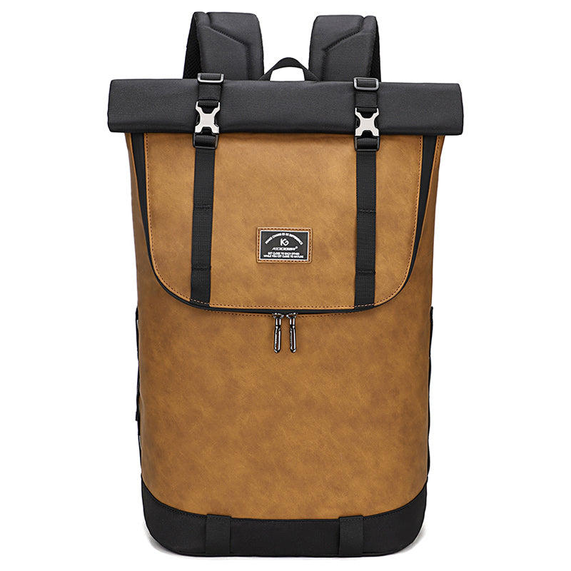 Yellow Roll Top Backpack