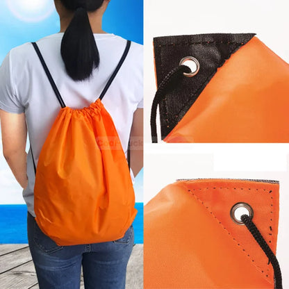 Orange Drawstring Backpack - Orange