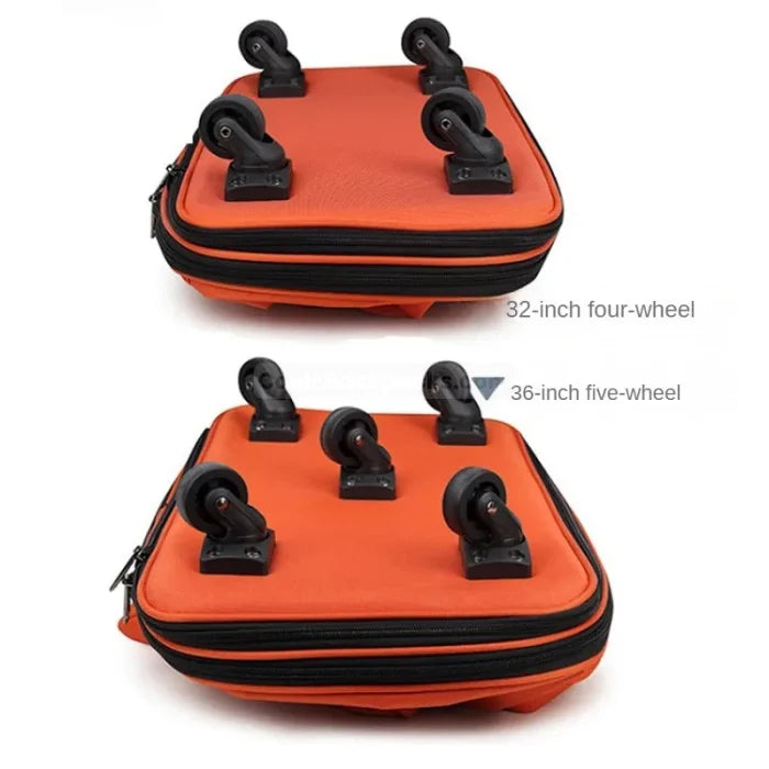 Orange Rolling Backpack