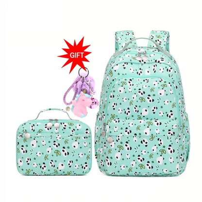 Panda Backpack and Lunchbox - Green