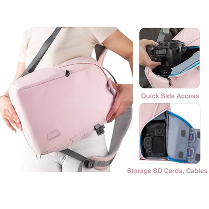 Pink Camera Backpack - Pink