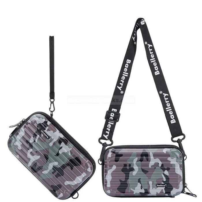 Pink Camo Messenger Bag - Grey camouflage