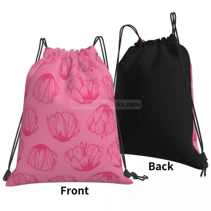 Pink Drawstring Backpack